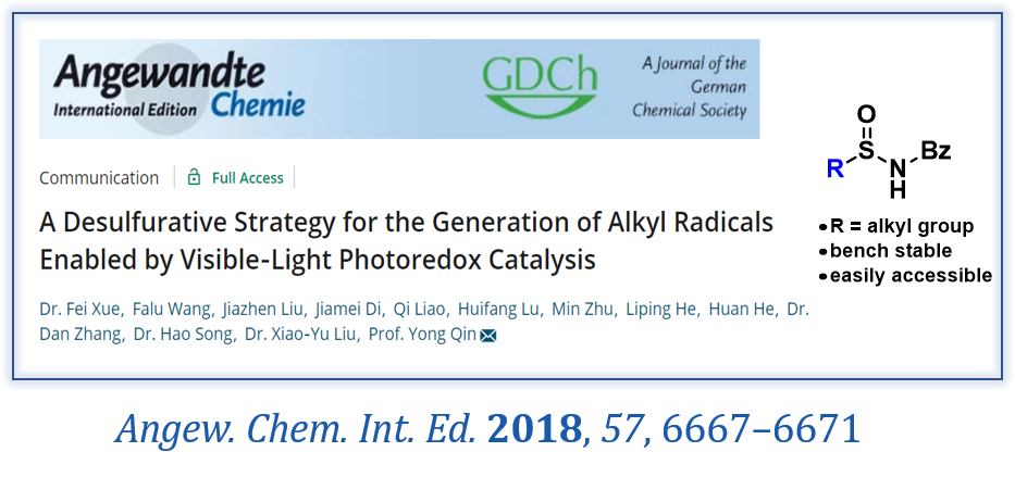 A Desulfurative Strategy for the Generation of Alkyl Radicals Enabled  by Visible-Light Photoredox Catalysis