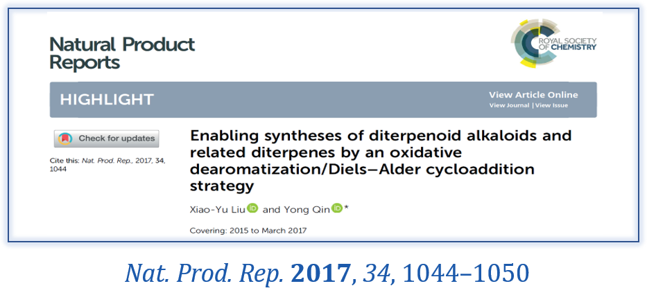 Review: Enabling syntheses of diterpenoid alkaloids and related diterpenes by an oxidative dearomatization/Diels–Alder cycloaddition strategy