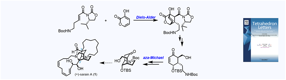 61. Asymmetric synthetic approach to a functionalized azabicyclo[3.3.1]nonane moiety of (+)-sarain A