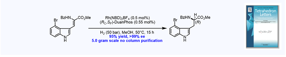 82. Practical and efficient preparation of the chiral 4-bromotryptophan derivative by Rh-catalyzed hydrogenation