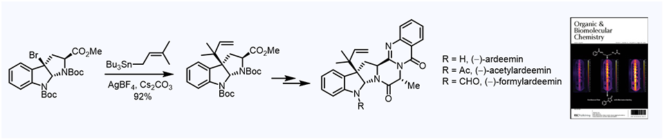 33. Silver-promoted Friedel–Crafts reaction: concise total synthesis of (−)-ardeemin, (−)-acetylardeemin and (−)-formylardeemin