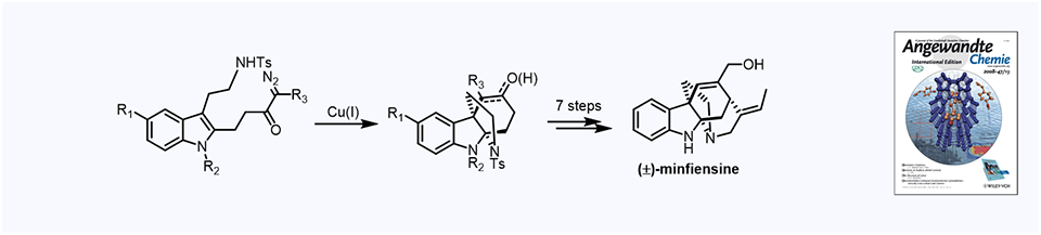16. Efficient Assembly of an Indole Alkaloid Skeleton by Cyclopropanation: Concise Total Synthesis of (±)‐Minfiensine