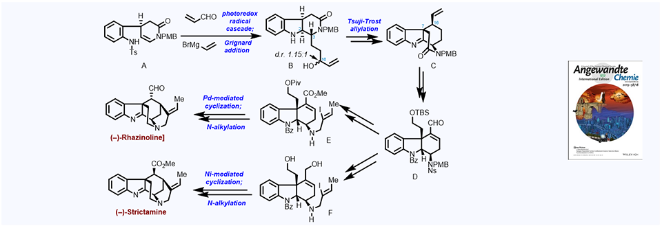 79. Asymmetric Total Syntheses of the Akuammiline Alkaloids (−)-Strictamine and (−)-Rhazinoline