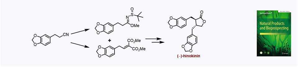 49. Total Synthesis of Lignan Lactone (-)-Hinokinin