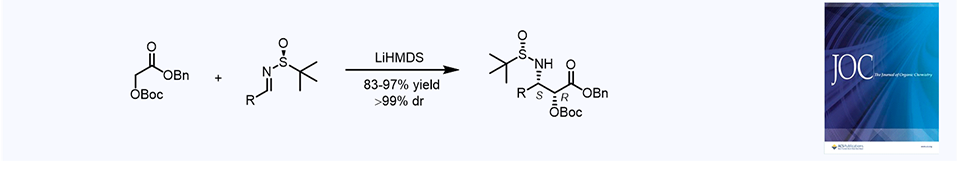 7. Highly Diastereoselective Enolate Addition of Protected α- Hydroxyacetate to (SR)-tert-Butanesulfinylimine : Synthesis of Taxol Side Chain