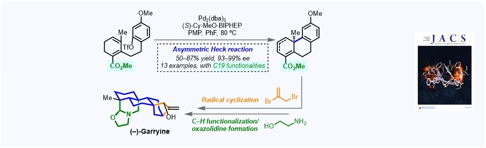 111. Catalytic Asymmetric Total Synthesis of (−)-Garryine via an Enantioselective Heck Reaction